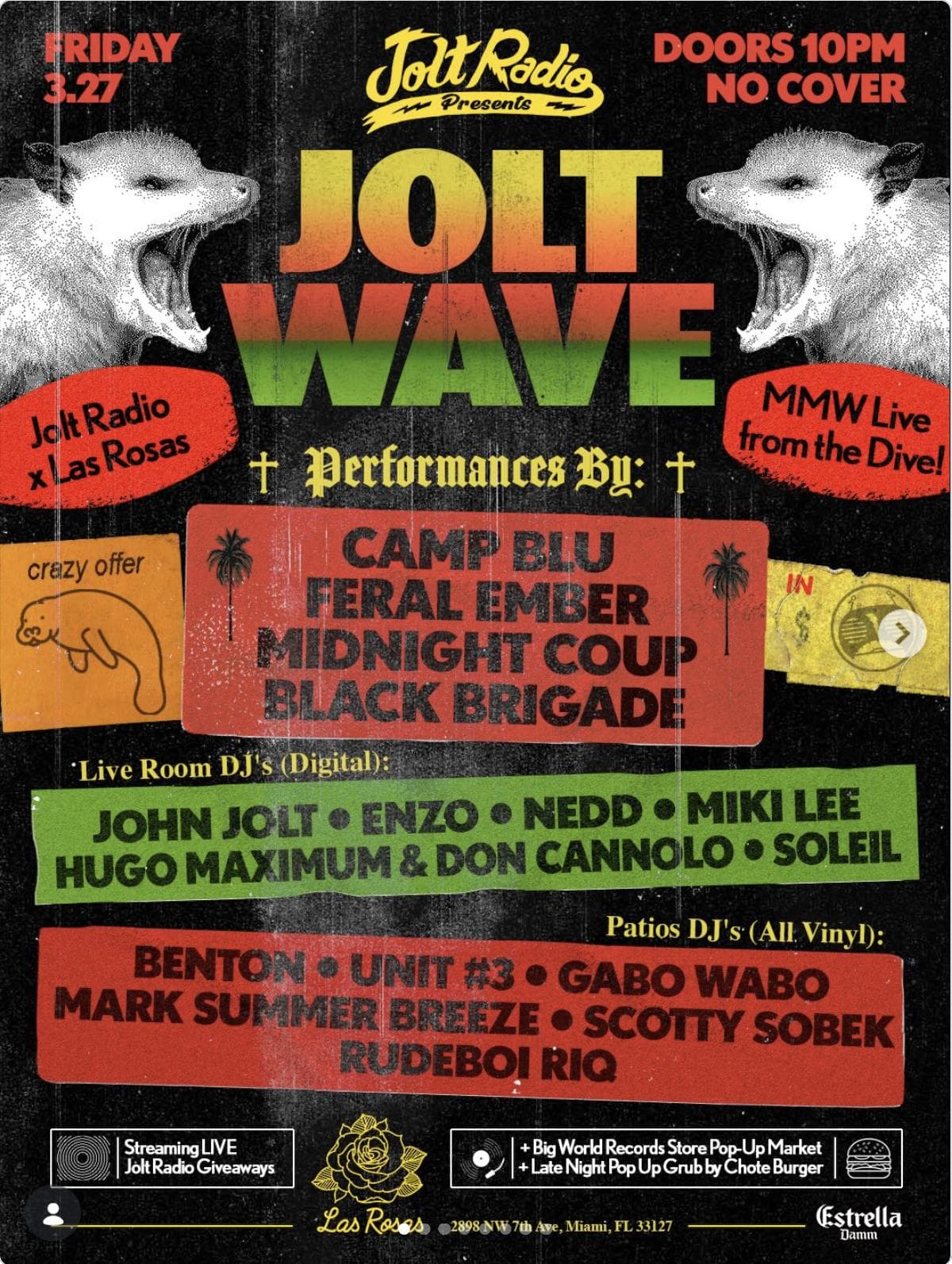 Jolt Wave: MMW Live from the Dive — event at Las Rosas during Miami Music Week 2026