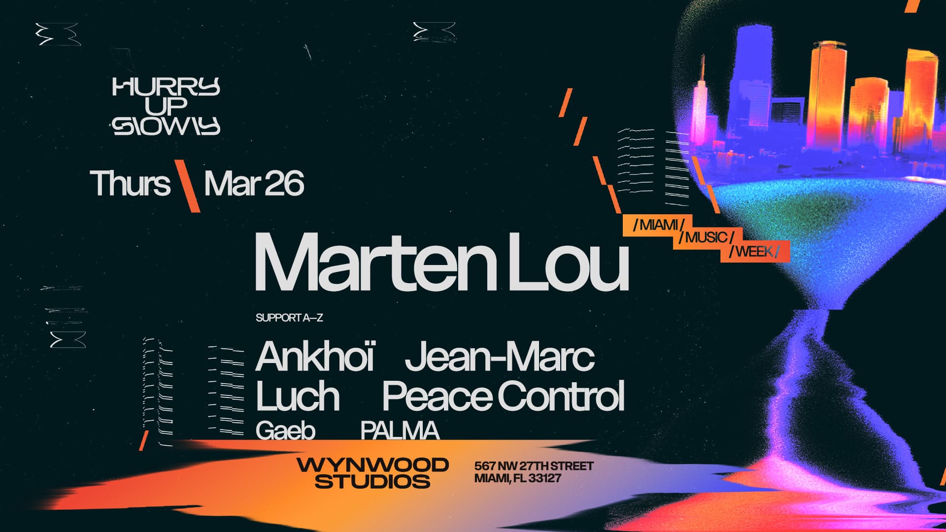 Marten Lou, Ankhoi, Luch, Peace Control @ Wynwood Studios — event at Wynwood Studios during Miami Music Week 2026
