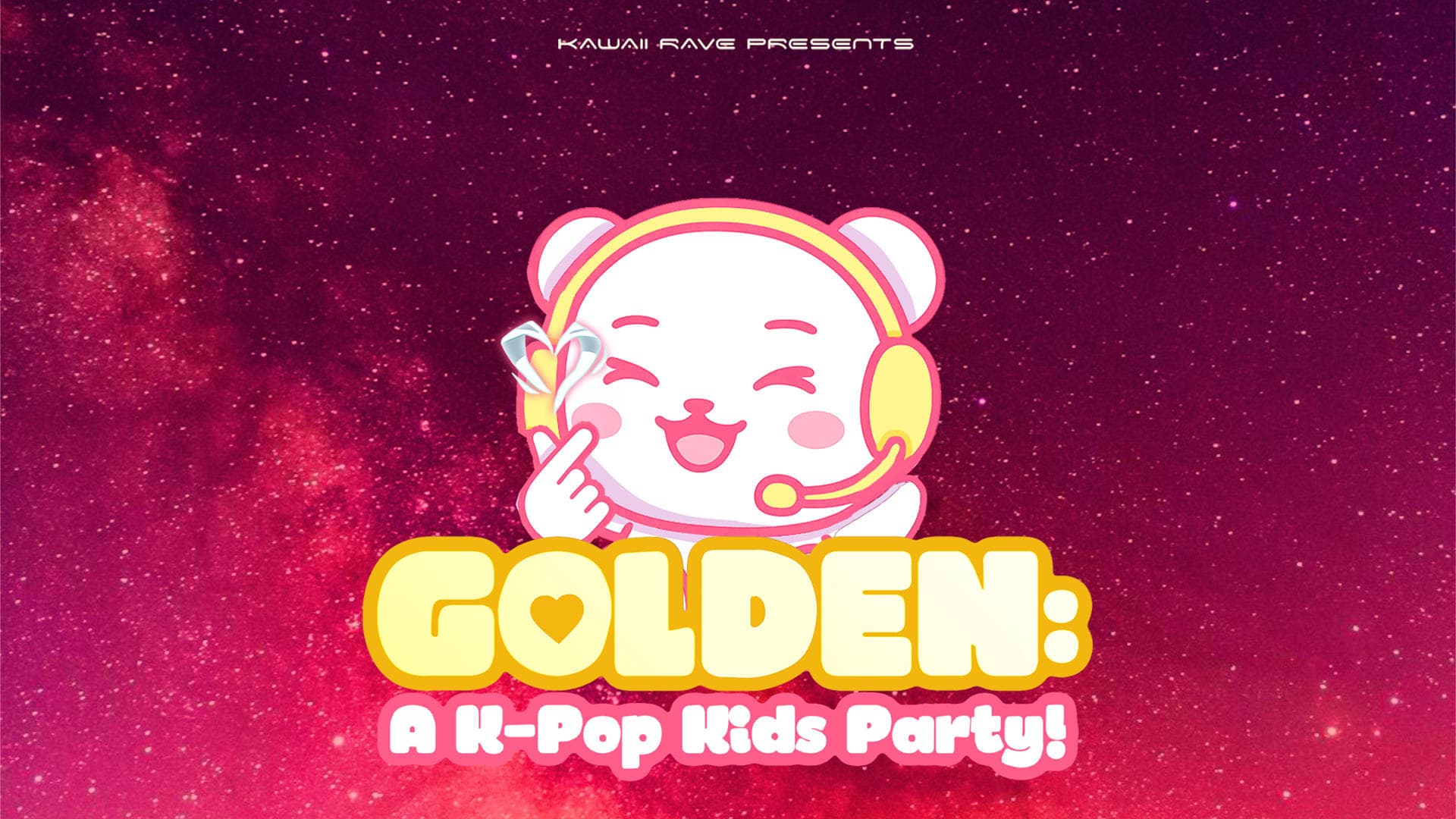 Golden: A K-Pop Kids Party! event flyer — Live Music, Family Friendly at ZeyZey, 2026-03-29