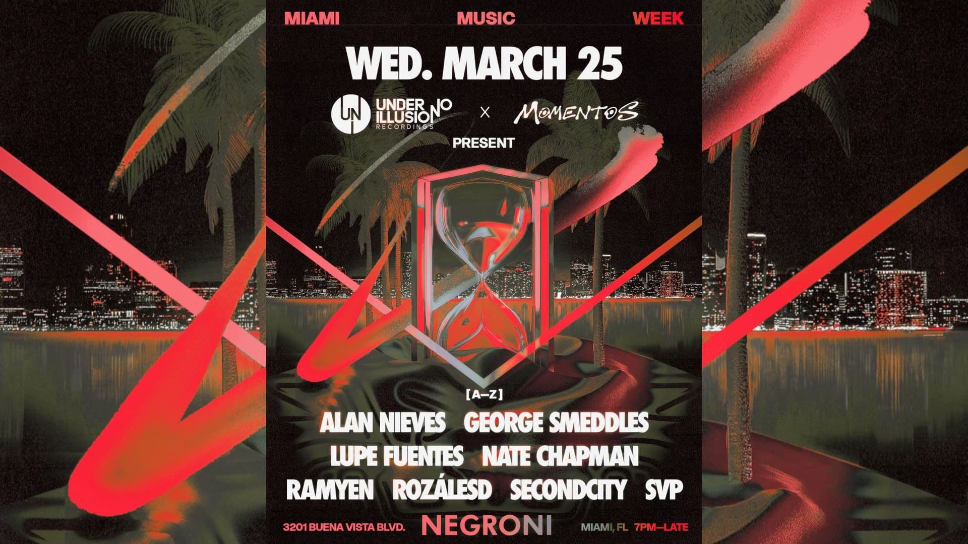 Momentos X Under No Illusion Present — Dance Party at Negroni during Miami Music Week 2026