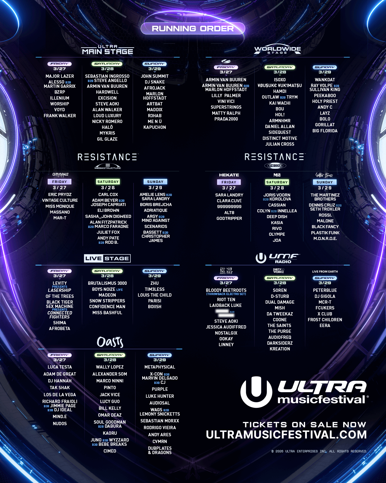 Ultra Music Festival Day 1 — event at Bayfront Park during Miami Music Week 2026